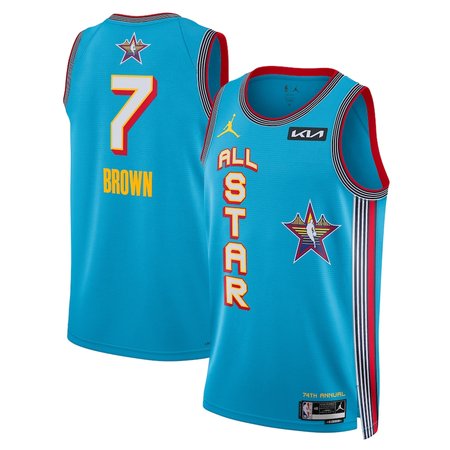 Unisex #7 Jaylen Brown Light Blue 2025 NBA All-Star Game Swingman Player Jersey